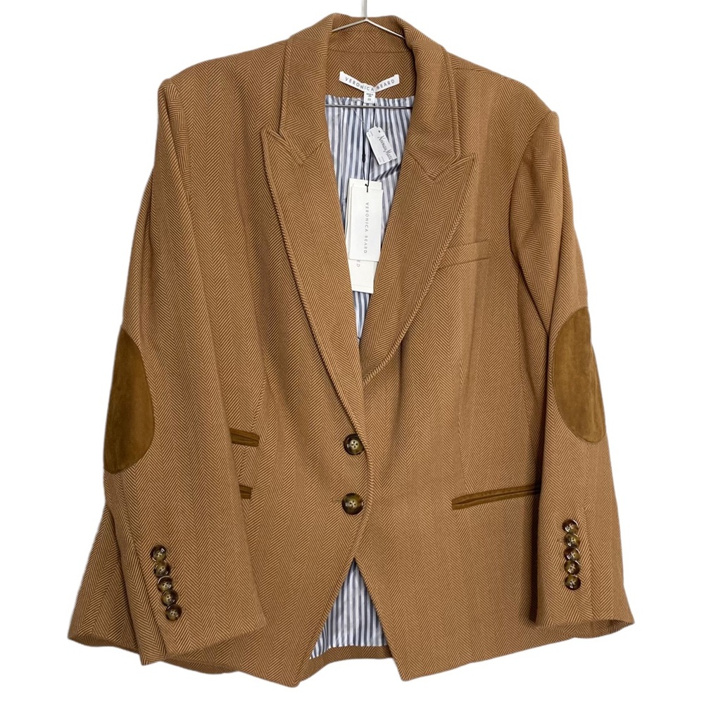 Veronica Beard Hudson Dickey Jacket Khaki Equestrian - Picture 2 of 11